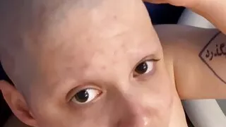 Hairless Whore - Adama Daat Amateur Fetish Head and Brow Shave