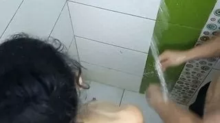 I Get In The Shower With My Stepsister And I Fuck Her Until I Cum In Her