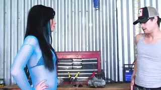 Tattooed Andy San Dimas Masturbates Sucks And Fucks Cock