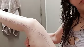 Masturbating in the bathroom