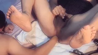 Anal Orgasmus einer Shemale