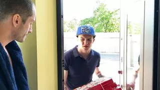 Fucked the pizza courier on the table