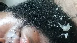 Swallowing my big load.