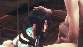 Hentai Uncensored 3D - Yumiko suck Futanari Classmate dick's