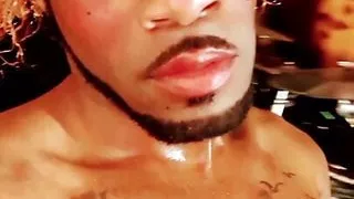 Huge Boobs, Turtle Shell Abs, all on a Cutie sweet Black boy