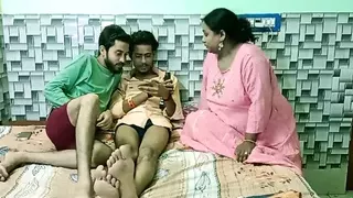 Shared my hot stepsister with friend and fucked together! Desi sex