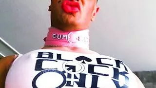 Dummes Flittchen, das für schwarze Schwänze neckt