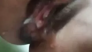 Nepali horny wife fingering her creampie pussy for sex satisfaction.