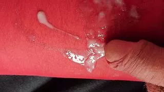 Nylonjunge loves the red pantyhose 3 - Sperm -