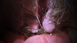 JuicyDream - Creampie ... I'm pressing his cum out of my pussy (close-up)