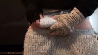 Sweater Fetish, Turtleneck masturbation and cum shots, mohair cap, Angora, wool, jumper fetish and 3 orgasms