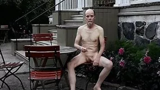 Shamelessly naked in a cafe