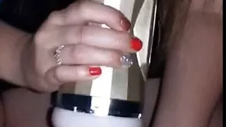 The male sex toy ended up fucking my sexy girlfriend! Different positions.