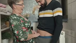 Mature mother cheating with her young friend