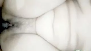 Fingering and fucking wife with creampie