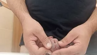 I changed my mind. I need to pee in the sink!