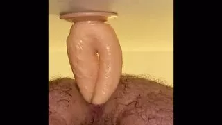 Anal play with four different toys, fist, long dildo, dildo with balls, double dildo with lots of moaning dirty talk