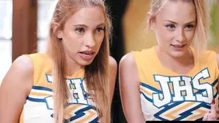 MODERN-DAY SINS - Teen Cheerleaders Kyler Quinn and Khloe Kapri CUM SWAP Their Coach's BIG LOAD!