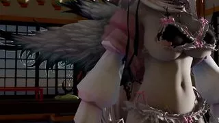 Beautiful dance of a cute girl in seductive lingerie