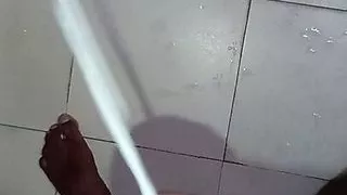Bathroom handjob