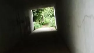 Piss and cum outdoor