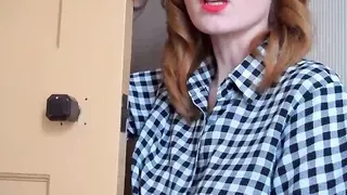 Watch me empty my load into this redhead’s mouth