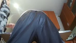 mother-in-law jerks off my dick in the kitchen