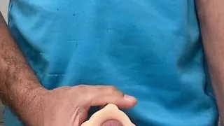 Fucking my tight flesh light sex toy