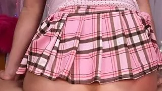 POV – stepdaughter blowing dick before getting nailed in shaved pussy