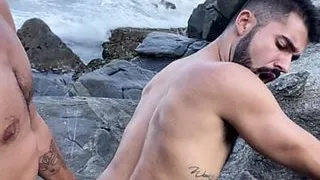 Bareback Public Sex - Fucking so good with my husband feeling the sea breeze