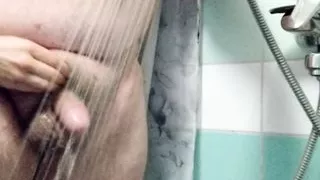 Eve pisses and washes Adam’s uncut cock real good, sub to adambhmeveffa on fansly