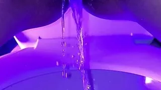babe peeing in slow-mo – rainbow