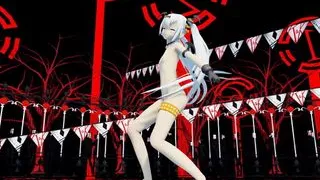 Sexy informal girl, erotic dance, striptease without clothes