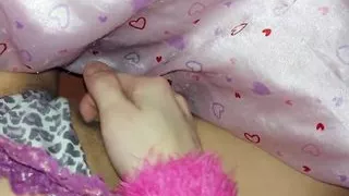 she's having fun when her husband is not home, an evening masturbation of a sexy teen