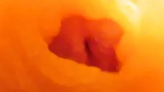 POV inside view of vagina being fingered and fucked - how a big creamy cumshot would look like inside a wet pussy