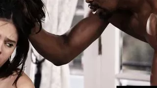 Hot Big Tittied Brunette Gets On A Big Dick Skewer