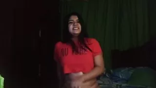 Techno girl dancing and moving her ass