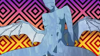 MONSTER GIRL RIDING GREEN DILDO – ANIMATED LOOP