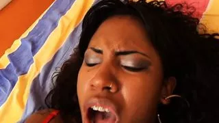 Busty ebony has anal sex with a black cock