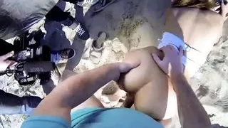 Brunette Arahnea gives a deep blowjob and fucks with Terry