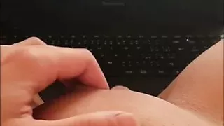 Sexy girl masturbates and has squirting orgasm