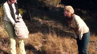 Lesbian strap-on sex between Kara Price and Audrey Rose