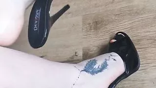 smelling footjob goddess high heels