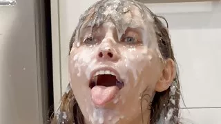 Hilarious Cum Bukkake (Fake Homemade Cum) - It goes Everywhere!
