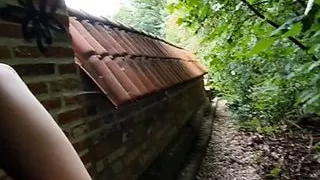 public sex outdoors, piss, hot blowjob, I'll be fucked from behind and have sex in the stairwell of a church