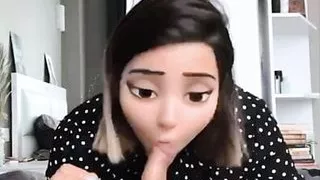 Best friends fuck and film it on camera with Disney princess filter