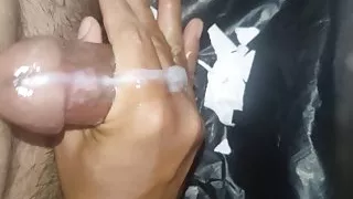 Cum by using Olive Oil - Shaking Penis so Enjoyable and Very nice cum - Oily and Wet make it easy to Cum out - Nice Shot