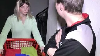 Blond bitch for a hot cock