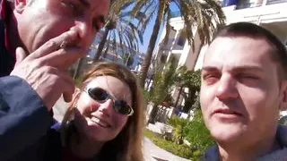 Two Sexy girlfriends group fuck having anal sex