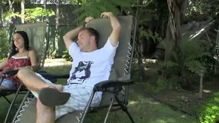 Roxanne and BeBe lesbians enjoying threesome with cock, too